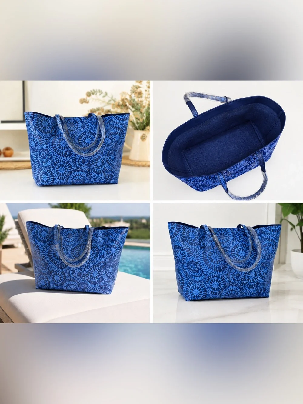 George Blue Patterned Tote Bag
